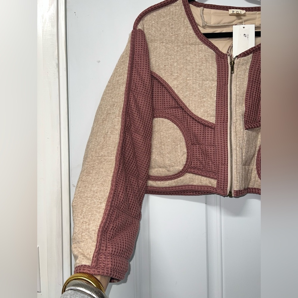 POL cropped quilted mixed media jacket size small 
NWT - Picture 4 of 10